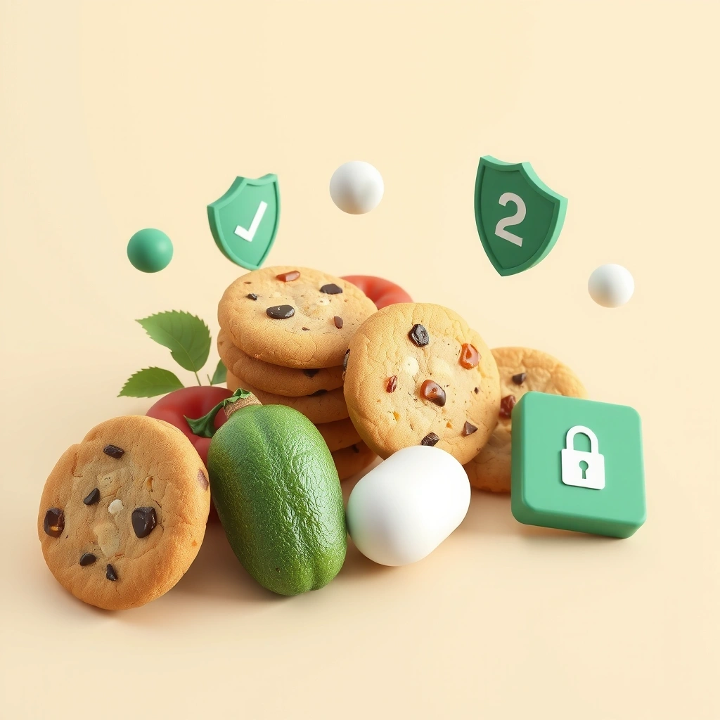 Εικονογράφηση cookies και ασφάλειας δεδομένων